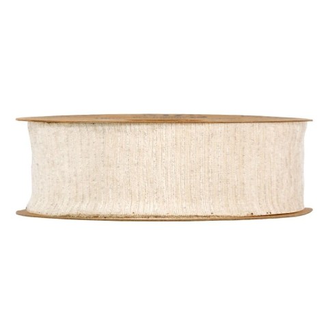 NASTRO GLITTER CHENILLE MM40X10MT CREMA